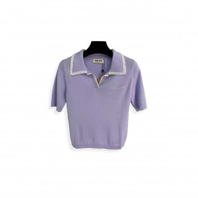 MIU MIU CASHMERE POLO SWEATER MIU MIU CASHMERE POLO SWEATER